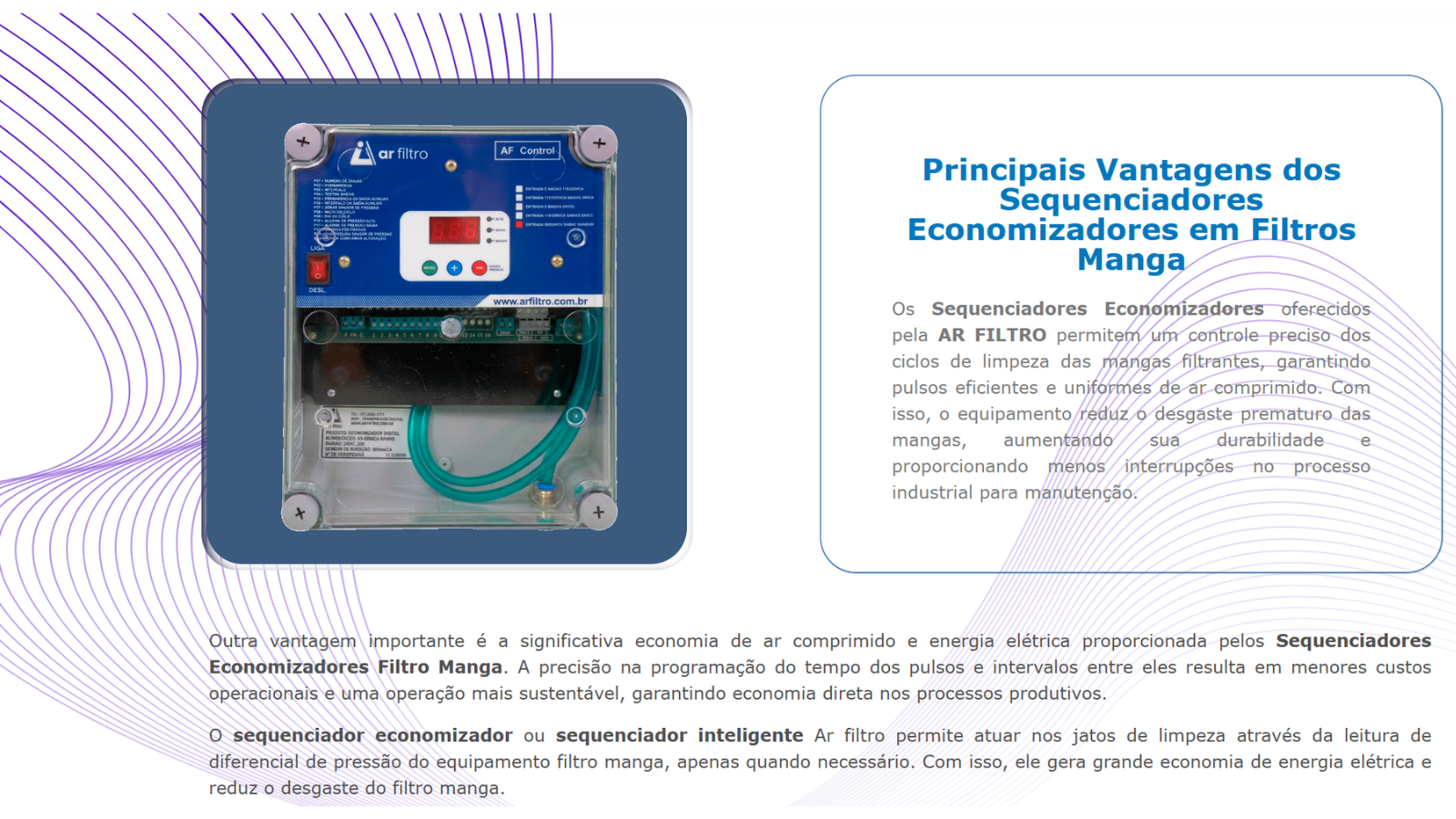 Material promocional da empresa AIRFILTRO