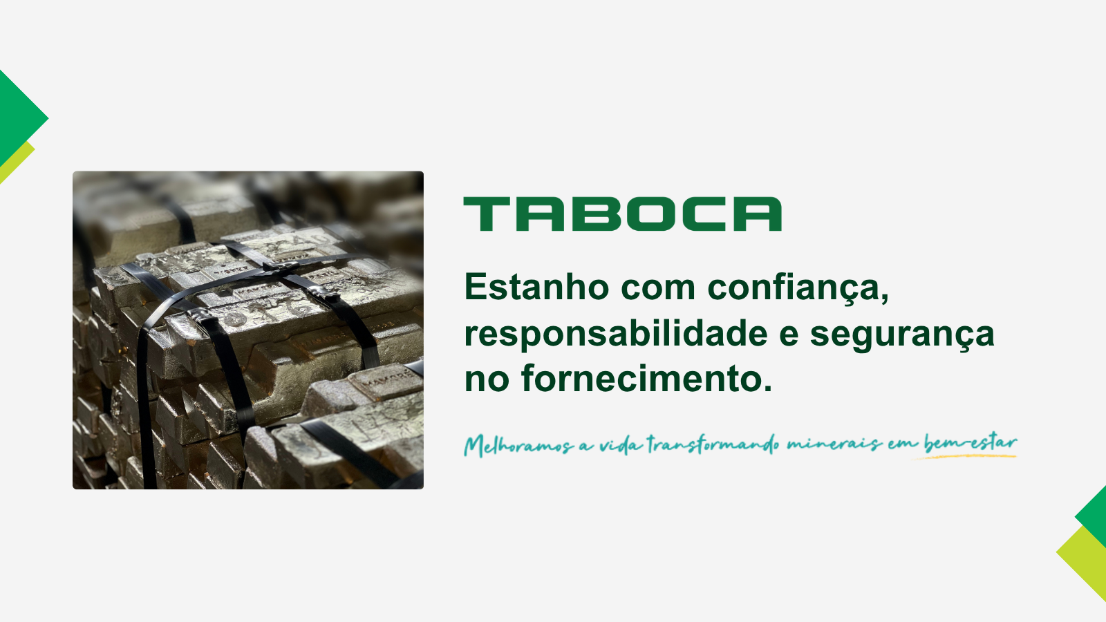 Material promocional da empresa TABOCA