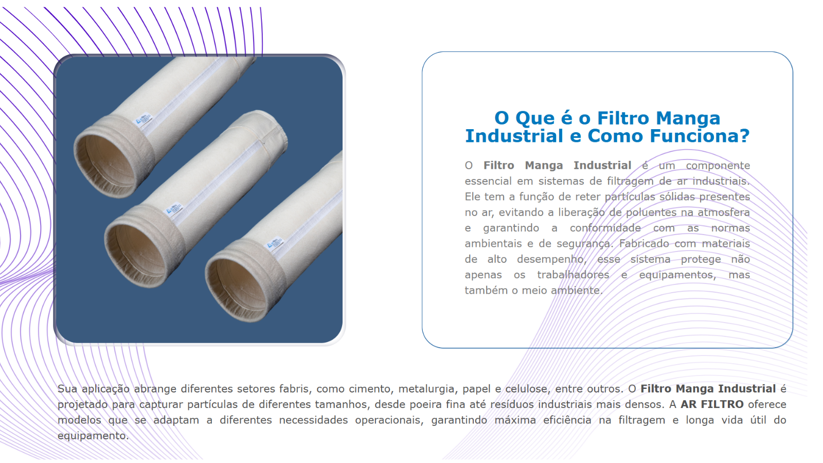 Material promocional da empresa AIRFILTRO