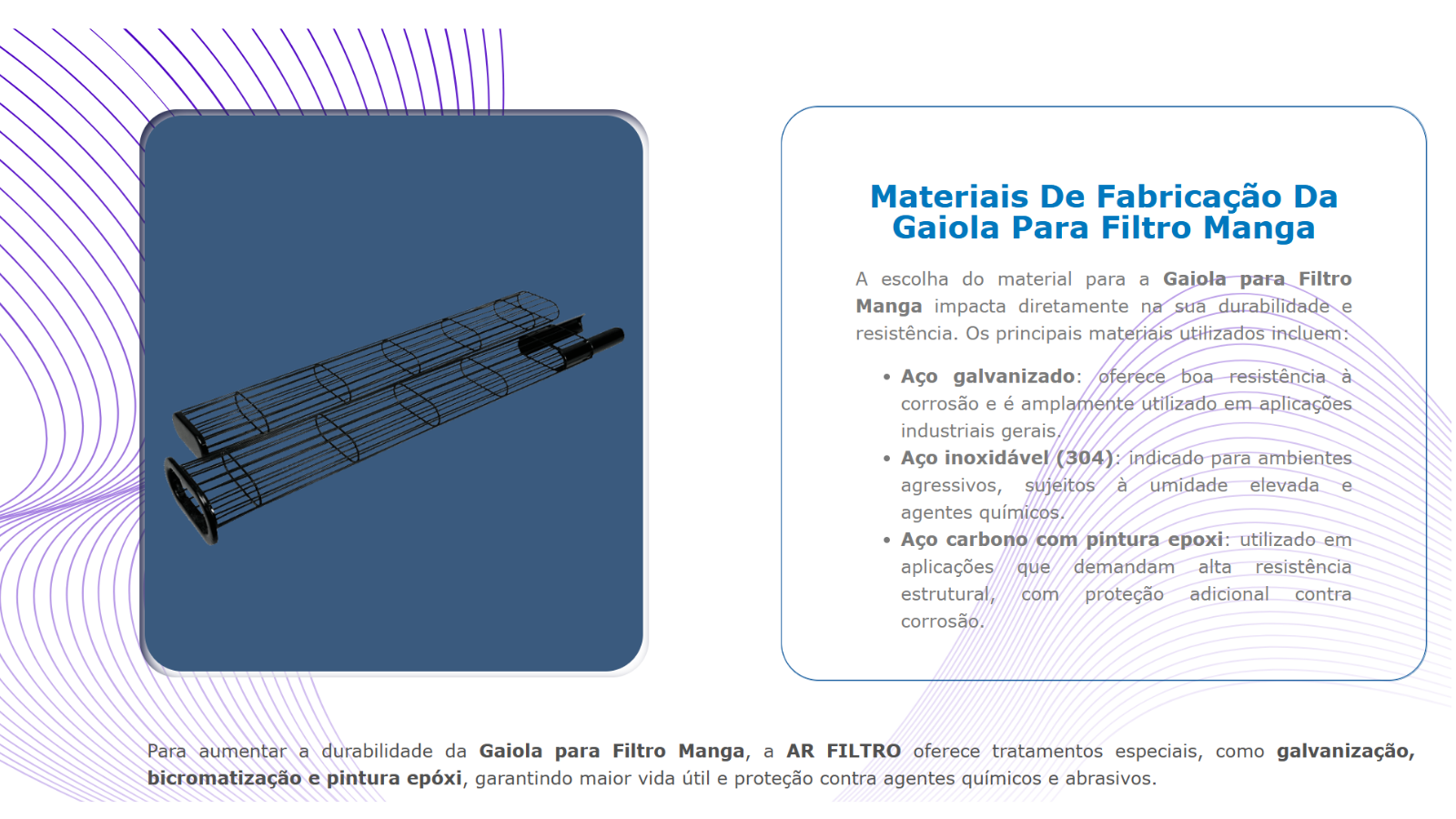 Material promocional da empresa AIRFILTRO