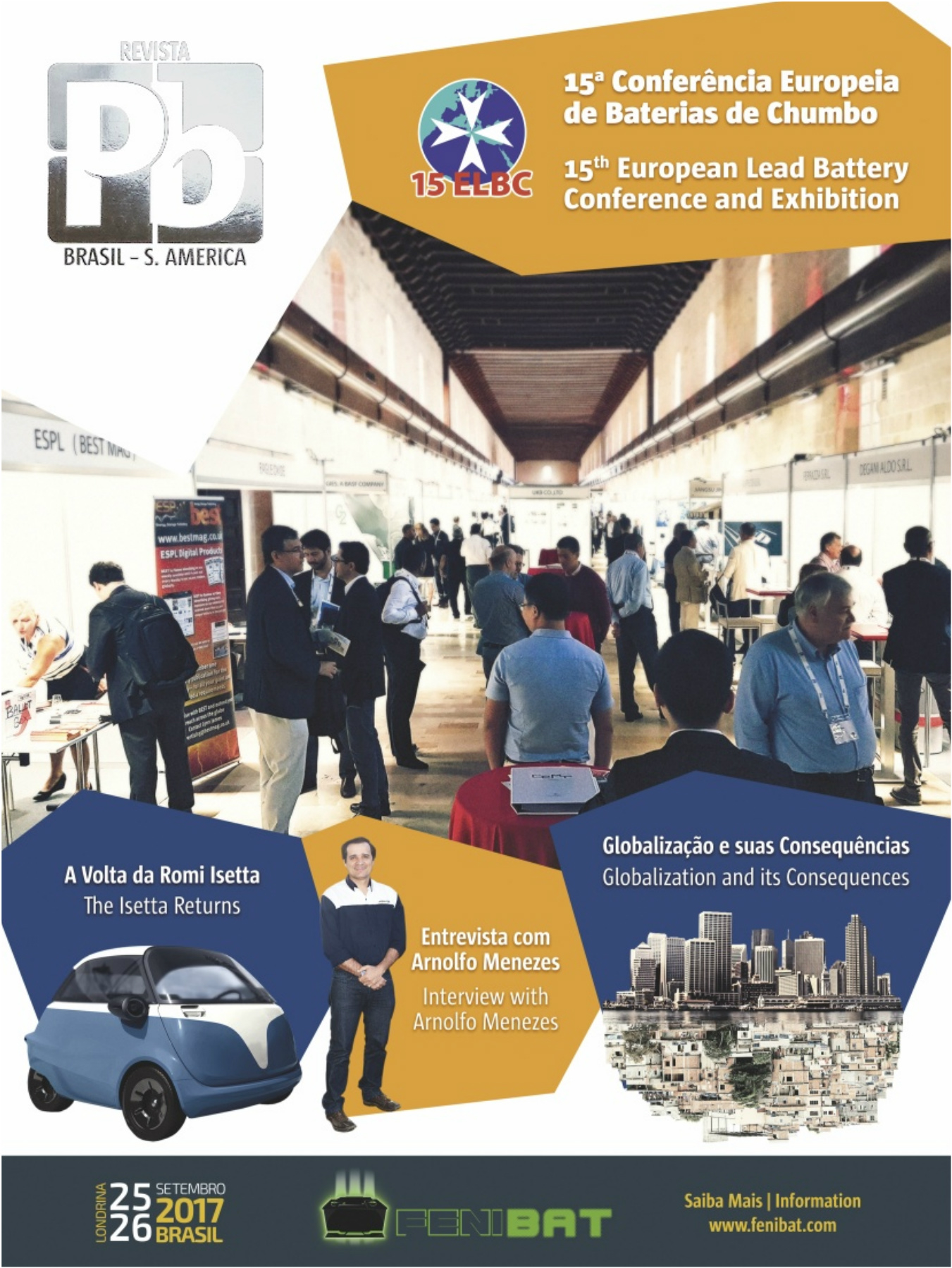 Capa da revista 15ª CONFERÊNCIA EUROPEIA DE BATERIAS DE CHUMBO