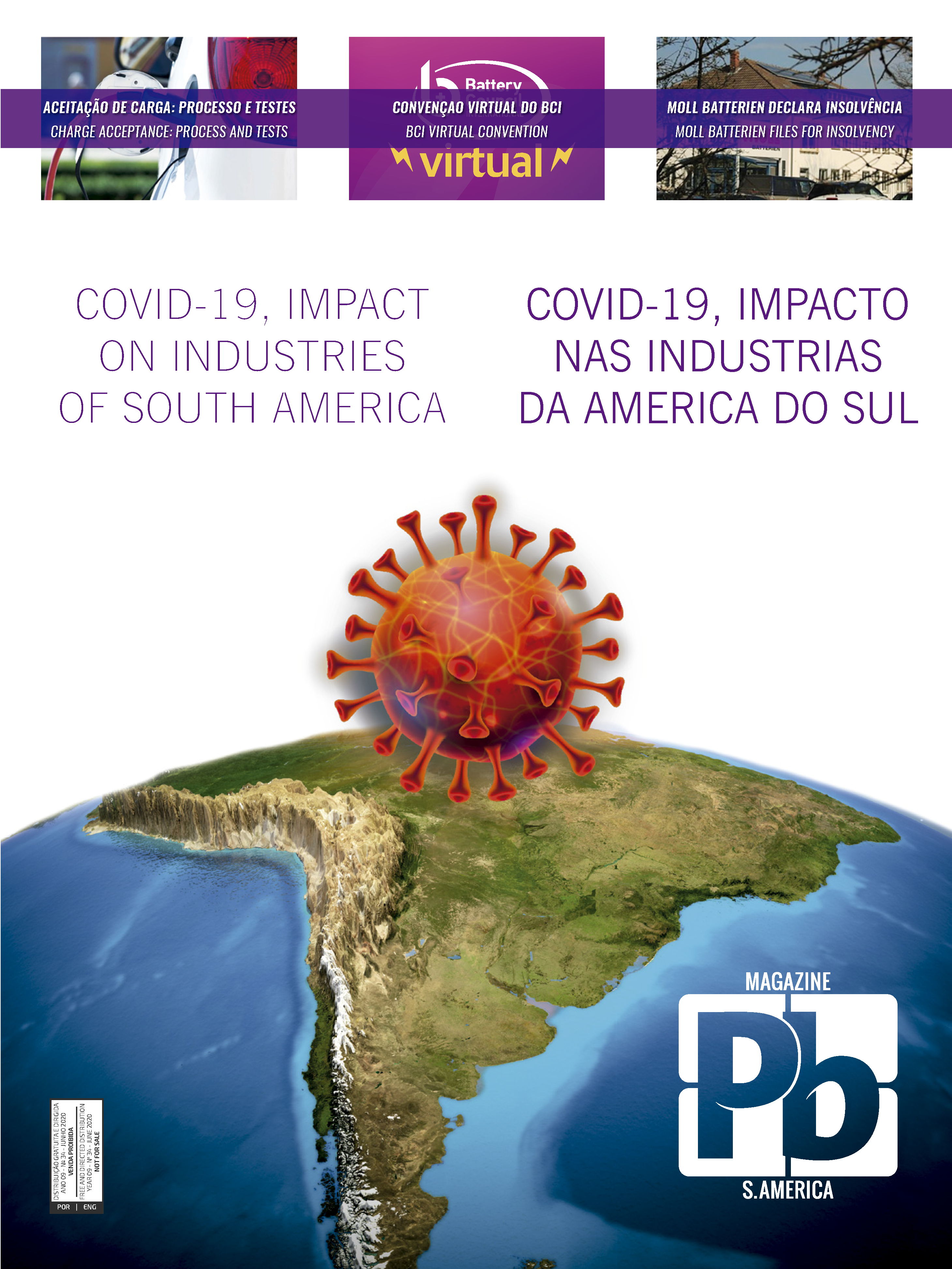 Capa da revista COVID-19, IMPACTO NAS INDUSTRIAS DA AMERICA DO SUL