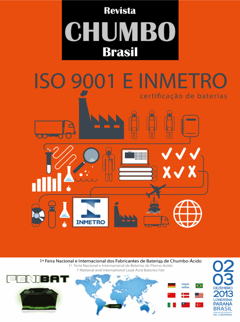 Capa da revista ISO 9001 E INMETRO NA CERTIFICAÇÃO DE BATERIAS