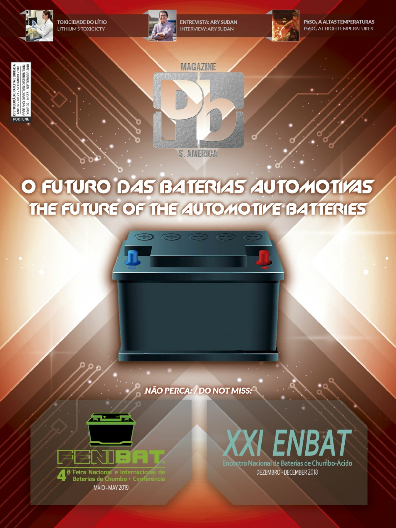 Capa da revista O FUTURO DAS BATERIAS AUTOMOTIVAS