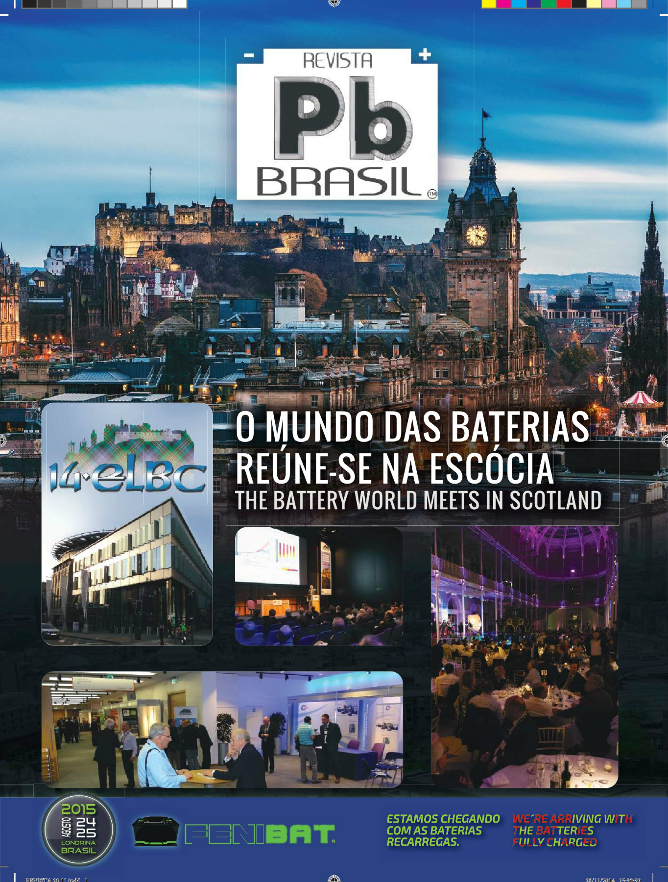 Capa da revista O MUNDO DAS BATERIAS REÚNE-SE NA ESCÓCIA