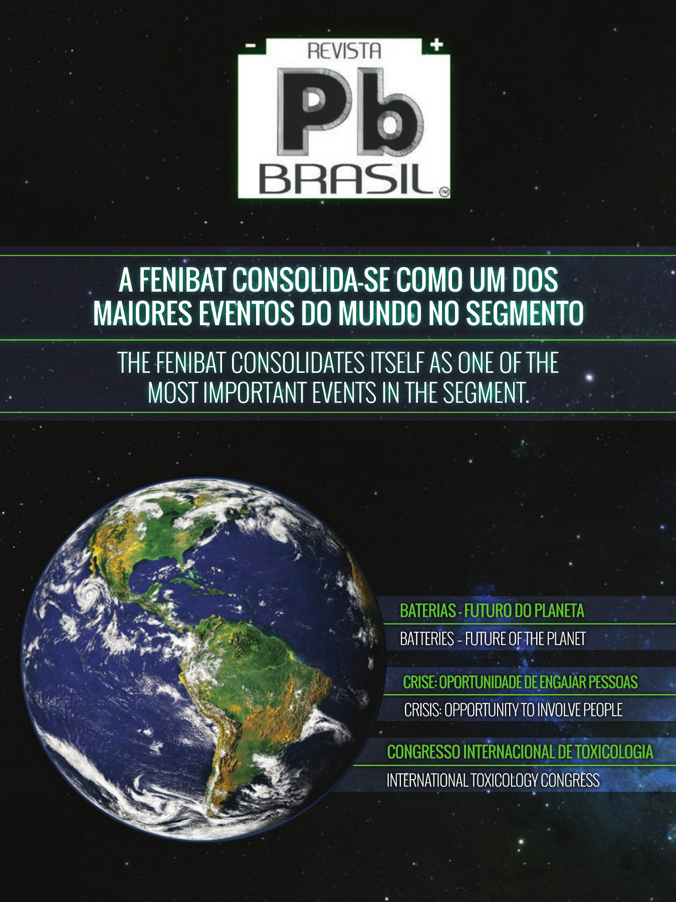 Capa da revista A FENIBAT CONSOLIDA-SE COMO UM DOS MAIORES EVENTOS DO MUNDO NO SEGMENTO