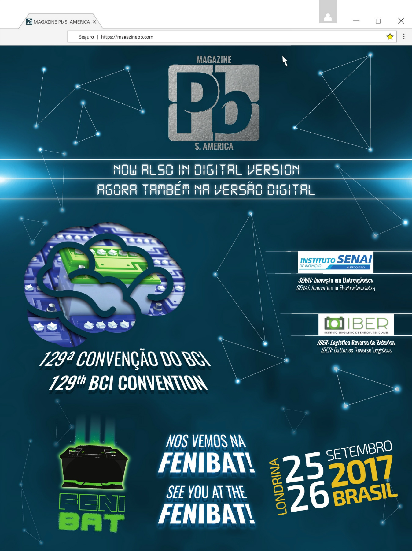 Capa da revista NOS VEMOS NA FENIBAT!