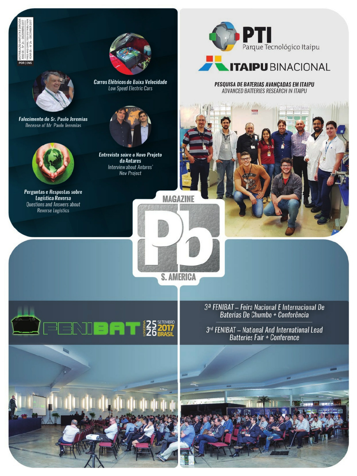 Capa da revista 3º FENIBAT - FEIRA NACIONAL E INTERNACIONAL DE BATERIAS DE CHUMBO + CONFERÊNCIA