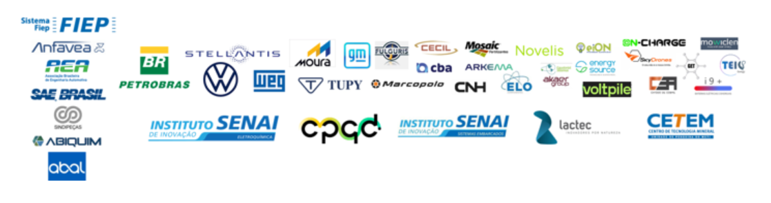 Logotipos das empresas, instituições parceiras e entidades do conselho consultivo
